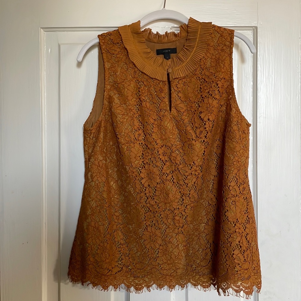 J. Crew sleeveless lace top